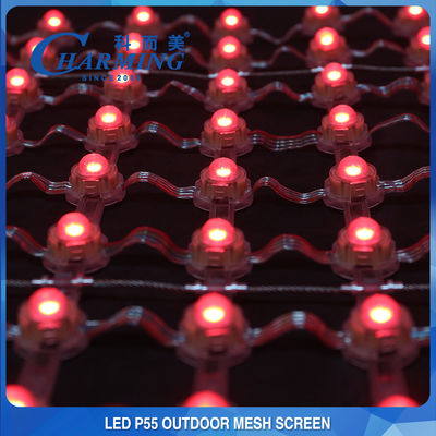 Anti corrosion pratique d'écran flexible de rideau en maille imperméable de LED