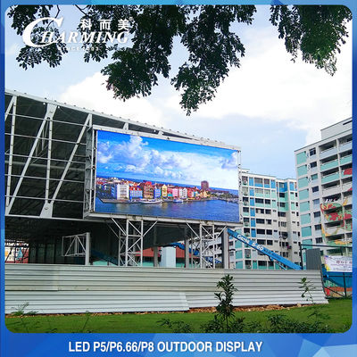 Le mur visuel extérieur avec du charme de la publicité LED examine 192x192 ultra-mince