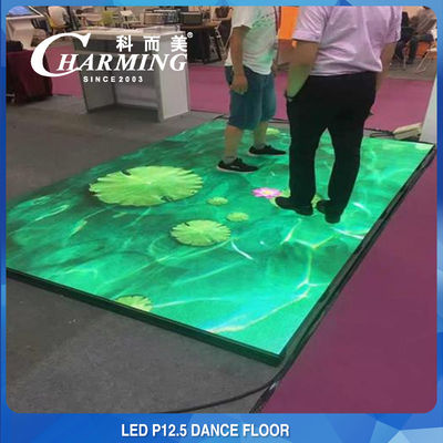 Trempez le matériel de fer de la location P12.5 de piste de danse de GlassVideo LED