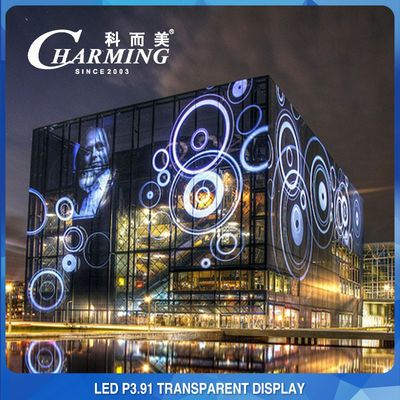 Mur transparent imperméable d'IP65 LED, écran en verre visuel transparent d'anti collision