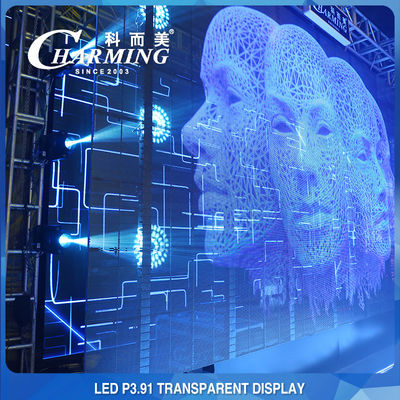 Mur transparent imperméable d'IP65 LED, écran en verre visuel transparent d'anti collision