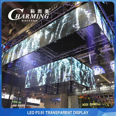 Mur transparent imperméable d'IP65 LED, écran en verre visuel transparent d'anti collision