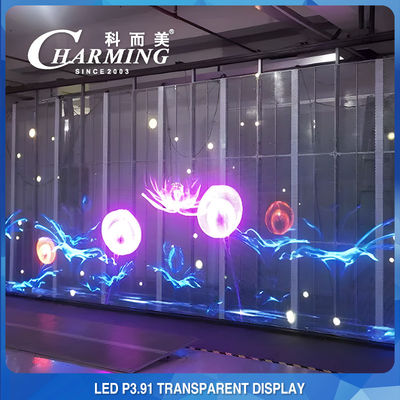 Location visuelle transparente 3D P3.91 de mur du club IP45 d'intérieur LED pratique