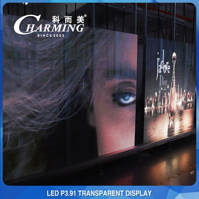 Écran LED transparent 100*50CM Pixel Pith 3.91MM Haute Transparence 70%