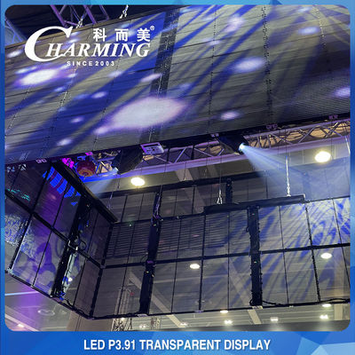 Écran LED transparent 100*50CM Pixel Pith 3.91MM Haute Transparence 70%