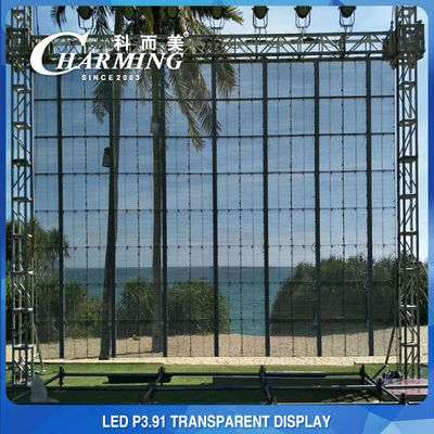 Pixel Pith P3.91MM Affichage de mur vidéo transparent à LED polyvalent 100x50CM