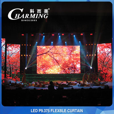 Rideau d'affichage flexible polychrome LED RVB HD P9.375 ultra mince