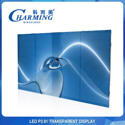 Affichage de mur visuel transparent en verre de la publicité d'écran du centre commercial 3D LED P3.91 LED