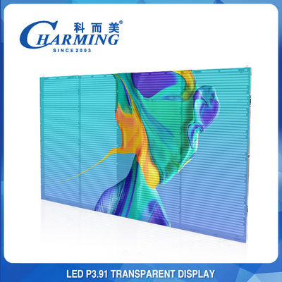 Image claire extérieure d'intérieur P3.91 LED d'écran transparent léger de RVB
