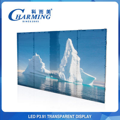 Écran d'intérieur transparent léger 1000x500MM extérieur de P3.91 LED