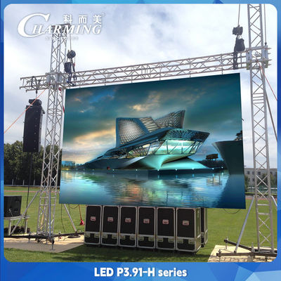 Affichage murale vidéo à LED de 200 W à l'extérieur P3.91 Événement de fête de musique Ultrafin poids léger