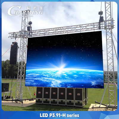 Affichage murale vidéo à LED de 200 W à l'extérieur P3.91 Événement de fête de musique Ultrafin poids léger