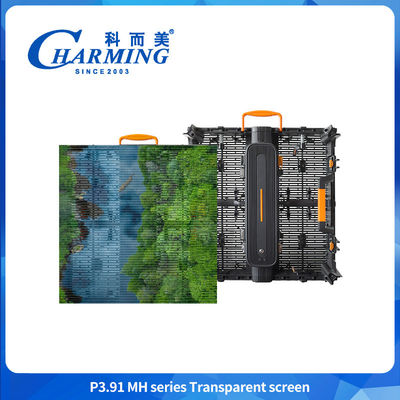 Affichage à LED transparent flexible de la série P3.91MH Écran transparent ultrafin Écran transparent imperméable à l'eau