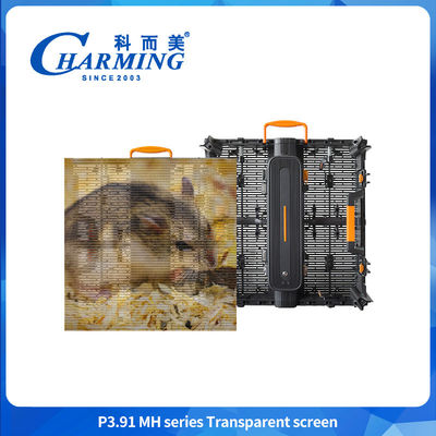 Centre commercial 3.91mm Hd Écran transparent LED imperméable à l'eau Mur vidéo pour la publicité