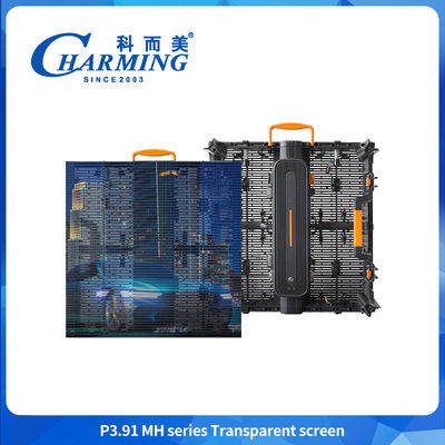 Écran LED extérieur transparent à couleur P3.91 HD Écran LED transparent pour la publicité