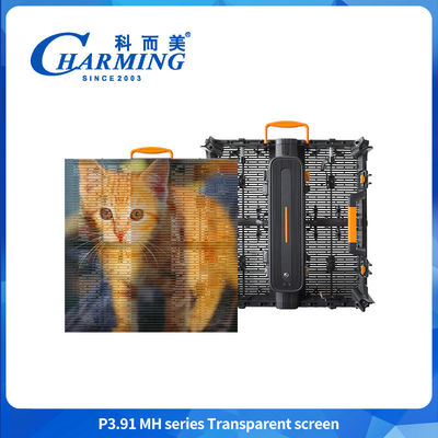 P3.91 Panneau LED transparent à 16 bits 220v extérieur à l'épreuve du vent Led Video Wall