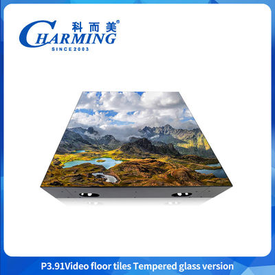 Vitre + couverture de gob + cadre en fer peut supporter 500 kg / m2 Externe vidéo plancher de carrelage panneau mural location de sol de danse affichage LED