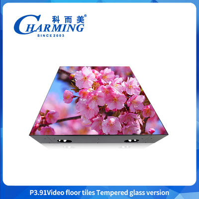 P3.91 Carreaux de sol vidéo à LED, affichage de carreaux de sol à LED facile à entretenir Affichage de carreaux de sol à LED coloré