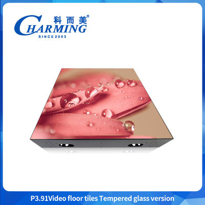 Plancher de danse de mariage 4K SMD1921 P3.91 LED 3D Effets interactifs Gob Craft Lumineux RGB Matériau en verre couleur complète LED Video Floor Tile