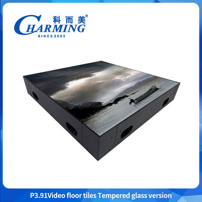 P3.91 Panneau de plancher à LED Plancher de scène à LED Plancher de discothèque avec une boîte en verre dur imperméable