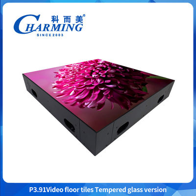 Plancher de danse de mariage 4K SMD1921 P3.91 LED 3D Effets interactifs Gob Craft Lumineux RGB Matériau en verre couleur complète LED Video Floor Tile