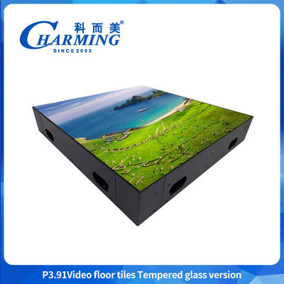 50x50CM Led Dance Floor P3.91 Carreaux de plancher vidéo Version en verre trempé