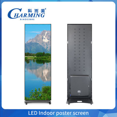 LED couleur complète 640X1920mm P2 P1.86 P2.5 P3 Plancher afficheur LED debout Wifi Usb Afficheur miroir mobile Panneaux d'affichage