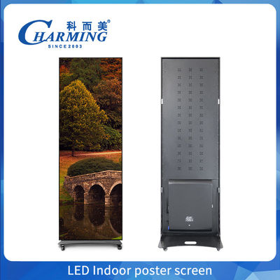 Vente chaude publicité affiche LED écran avec roues plancher debout