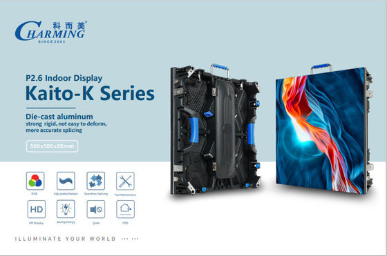 Couleur RVB de haute qualité 400W P2.6 Série Kaito-K Affichage intérieur 140 ° super grand angle de vision