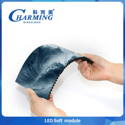 Écran d'affichage à LED à couleur réelle à l'intérieur P3 P4 Module doux courbé flexible pour l'utilisation de colonnes cylindriques