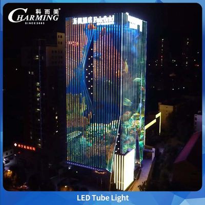 Lampe à tube en alliage d'aluminium gris du fabricant original Charmingled avec contrôle DMX et IP66 pour les bâtiments extérieurs et les ponts