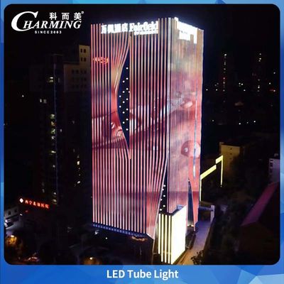 Tube lumineux extérieur classé IP65 sans zone sombre, connexion, couvercle en PC anti-UV pour l'éclairage des bâtiments d'escaliers