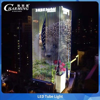 Tube lumineux extérieur classé IP65 sans zone sombre, connexion, couvercle en PC anti-UV pour l'éclairage des bâtiments d'escaliers