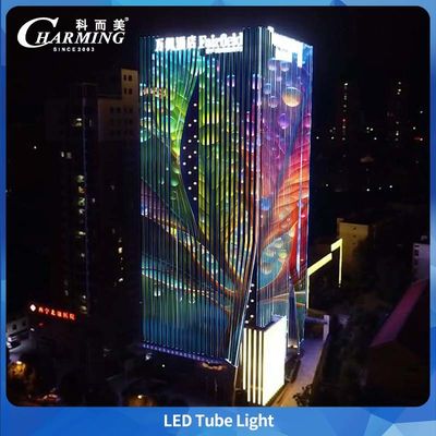 SMD5050 DMX Extérieur Étanche Élévation de Bâtiment DC24V Tube Lumineux en Aluminium