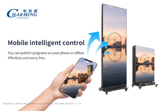 Écran d'affiche LED pliable avec technologie GOB à taux de rafraîchissement élevé et contrôle mobile intelligent