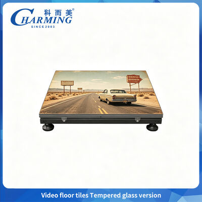 P2.6 boîte hauteur réglable Parquet de danse couverture en verre trempé LED avec certification CE