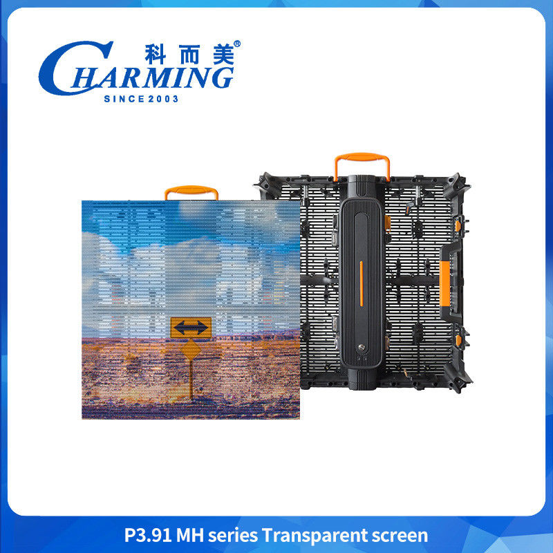 IP65 extérieur P3.91-P7.8 Écran 3D à LED en verre transparent Écran mural vidéo