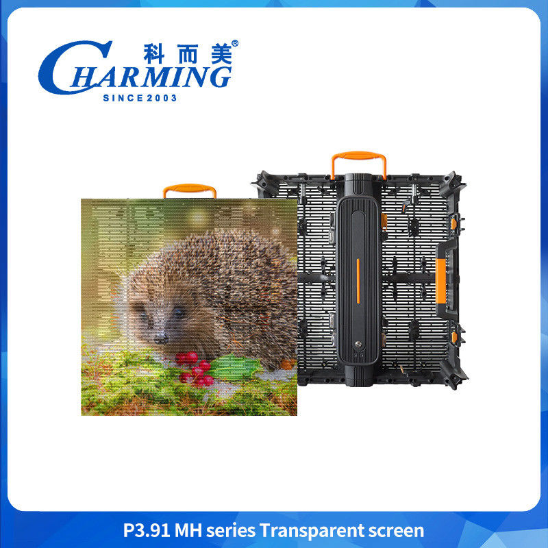 Écran LED extérieur transparent à couleur P3.91 HD Écran LED transparent pour la publicité