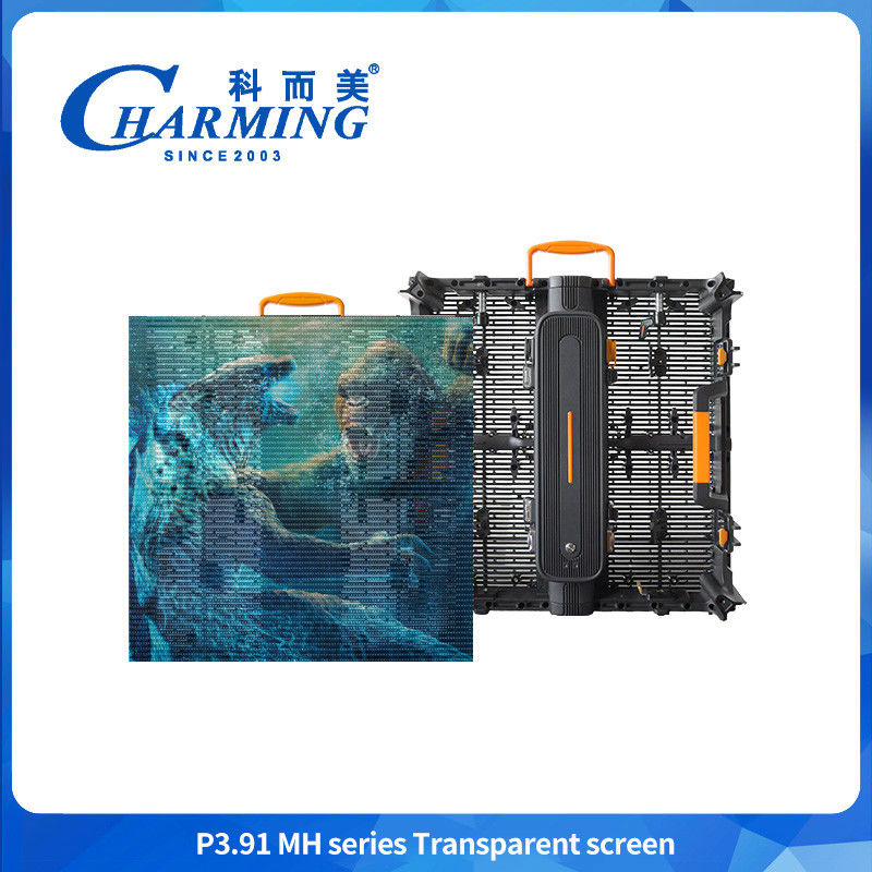 Affichage de rideau extérieur LED Transparent 3.91mm Vitre Vente Vidéo Mur Pour le bâtiment