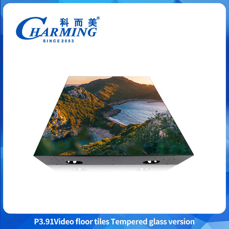 Plancher de danse en verre trempé Vidéo fête de mariage lumière Pixel Led 3d Led Plancher de danse