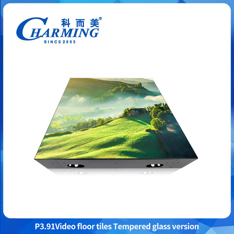 Plancher de danse numérique LED Portable verre trempé LED Plancher de danse vidéo Carreaux dans les bars clubs et les expositions de location