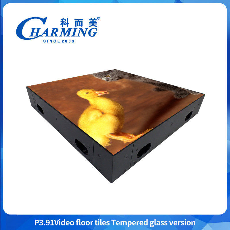 P3.91 Panneau de plancher à LED Plancher de scène à LED Plancher de discothèque avec une boîte en verre dur imperméable
