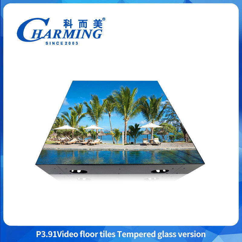 P3.91 GOB Plancher de danse à LED à l'épreuve de l'eau Vidéo Plancher de danse à LED 500 mm par 500 mm pour les mariages et les banquets