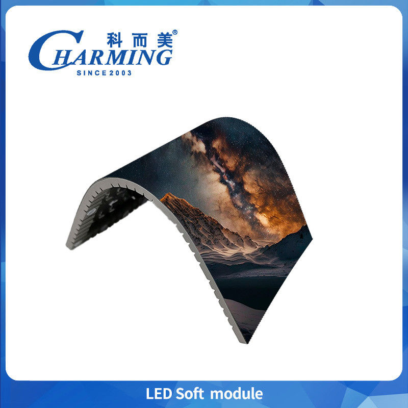 Module souple LED P3 3Mm Tableau d'affichage couleur entière intérieure Mur vidéo incurvé Écran LED flexible pour la publicité