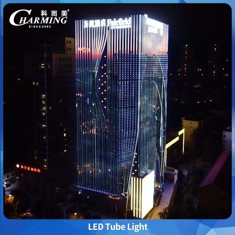 Tube lumineux LED U40 avec BIS et LAN SASO, conception de ligne cachée pour l'extérieur, étanche et design environnemental