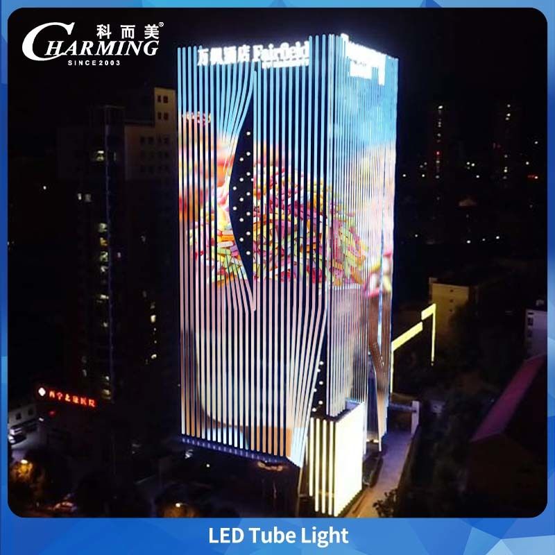 Matériau d'aluminium SMD5050 IP65 extérieur étanche à l'eau LED tube lumière pour le contour de grand bâtiment commercial
