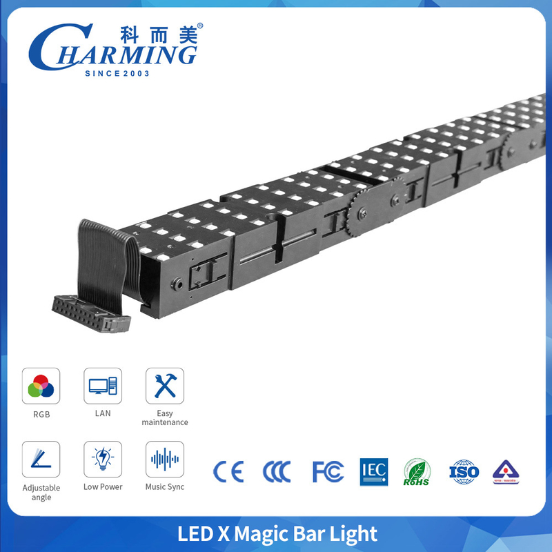 Lumière de barre magique LED époustouflante et colorée, longue durée de vie, RGB, matériau de la coque PC, angle de vision de 140°
