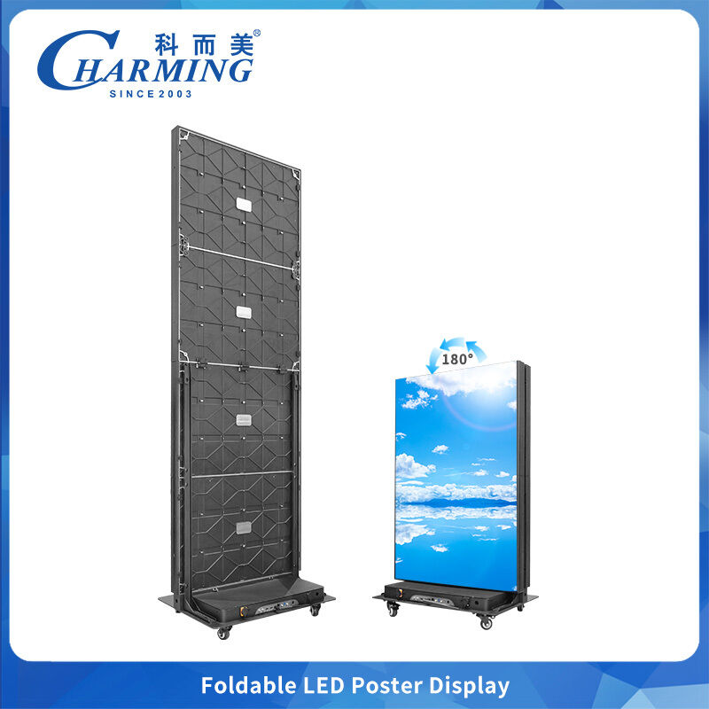 Écran d'affichage LED pliable d'intérieur avec pas de pixel P1.86 P2 P2.5, taux de rafraîchissement de 7680 Hz et armoire en aluminium à maintenance par l'avant