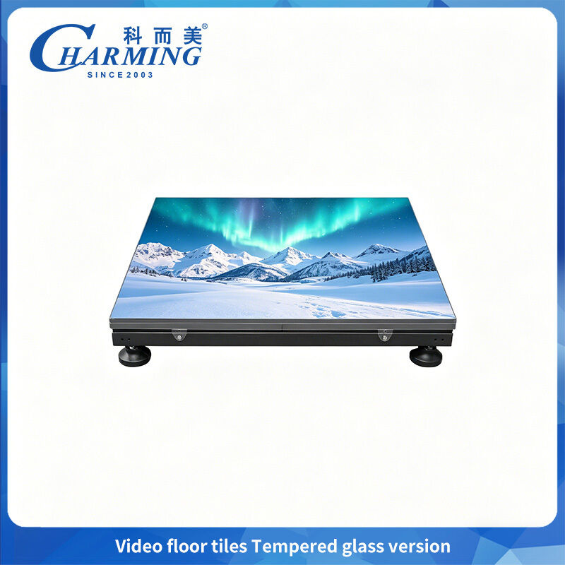 P2.6 boîte hauteur réglable Parquet de danse couverture en verre trempé LED avec certification CE