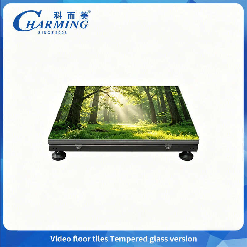 Avant IP65 Protection Verre Trempé Piste de Danse LED Choisissez Pied Coupelle ou Montage sur Rail